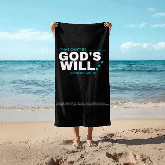 Y2K Sarcastic Religious Meme Quote Beach Towels