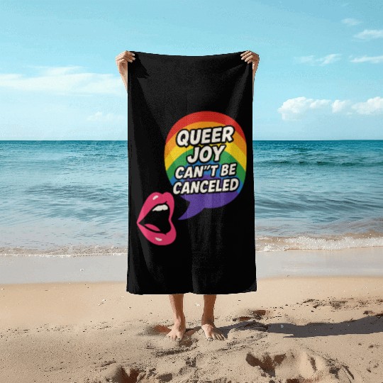 Queer Pride Queer Joy LGBTQ+ Affirmation Trans Beach Towels