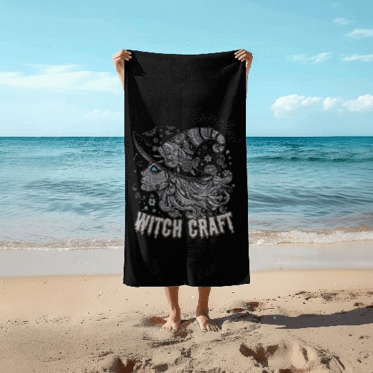 Tangled-in-Witchcraft–Halloween-Art-in-Enchanted Beach Towels