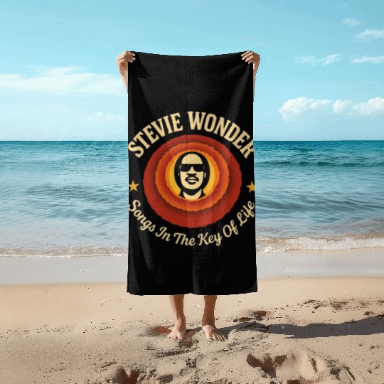 Stevie Wonder Beach Towels rtro vintage Songs in the