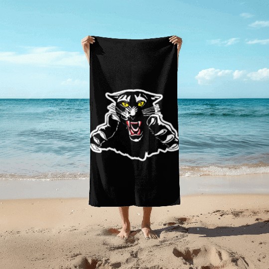 Black Panther Claw Design Beach Towels