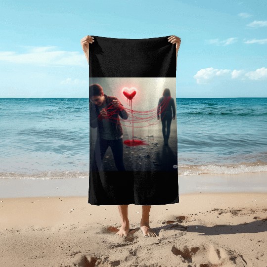 The Bleeding Heart Beach Towels