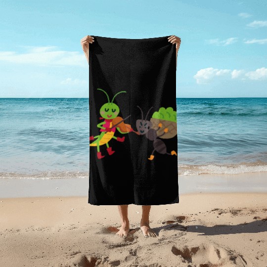 Work Hard, Play Loud – Ant & Cicada LifeTee Beach Towels
