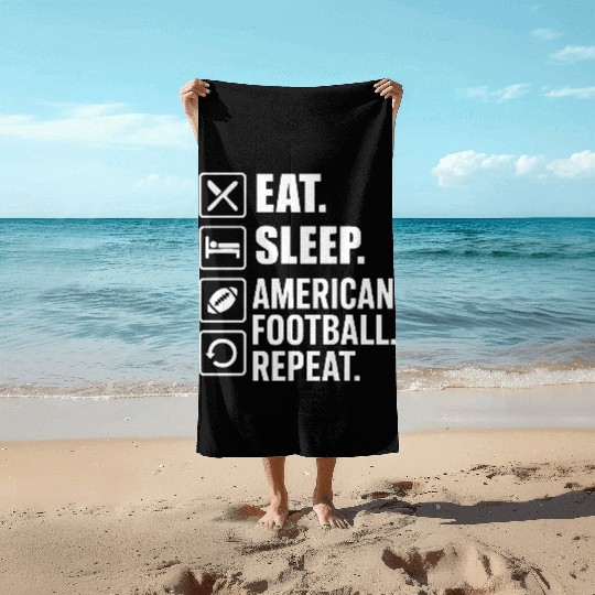 American Football Lifestyle Motivation Beach Towels