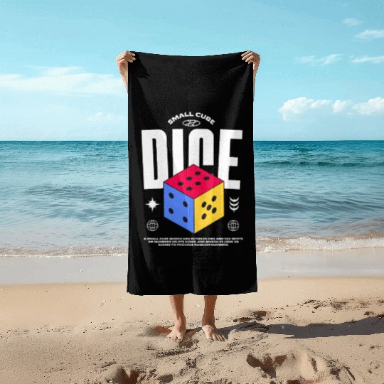 Dice Beach Towels | Funny Board Game & RPG Dice