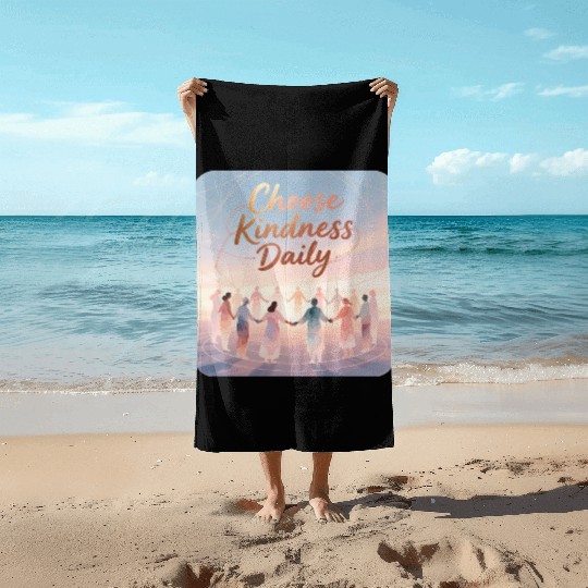Choose Kindness Daily Inspirational Design Beach Towels