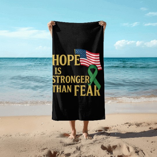 Childhood Cancer Awareness Beach Towels