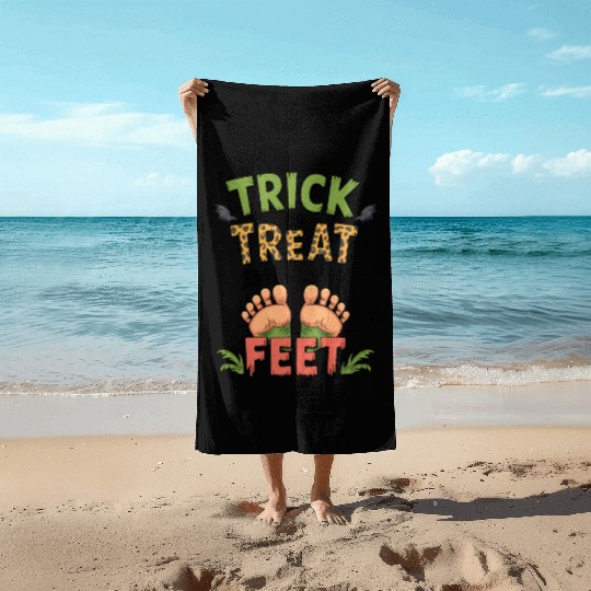 Halloween Feet Joke Graphic Beach Towels