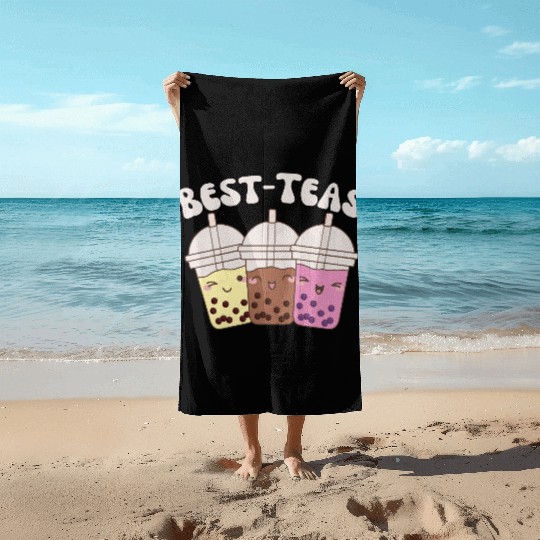 Best-Teas Cute Kawaii Bubble Tea Boba Tea Beach Towels