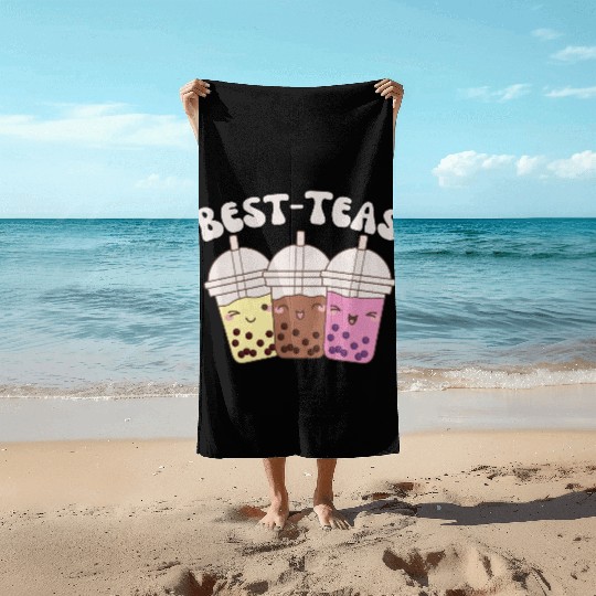 Best-Teas Cute Kawaii Bubble Tea Boba Tea Beach Towels