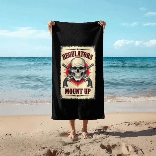 Regulators Mount Up Skull Design Beach Towels