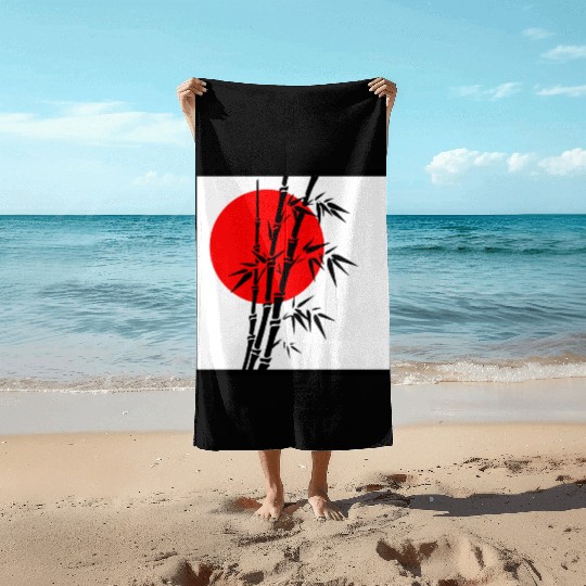 Japanese Bamboo Serenity Beach Towels