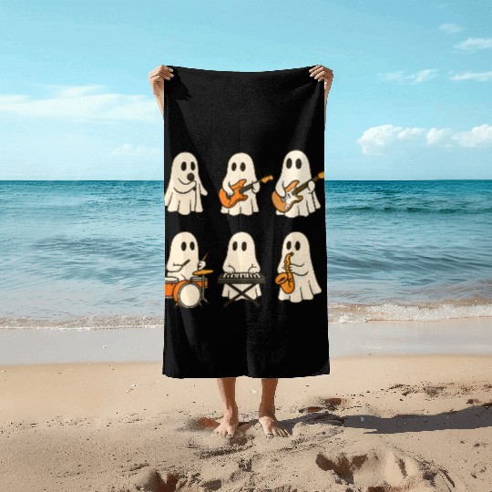 Ghost Band Musical Ensemble Beach Towels