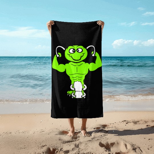 Caterpillar Bodybuilder Muscle Building Strong Fit Beach Towels