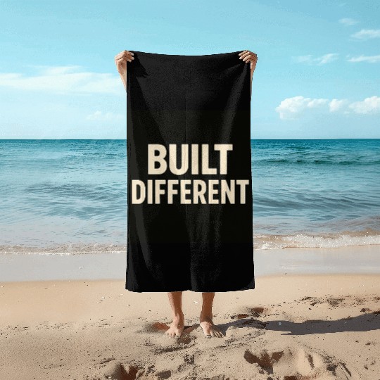 Empowering Built Different Motif Beach Towels