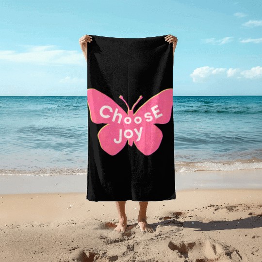 Inspirational Butterfly with Motivational Message Beach Towels