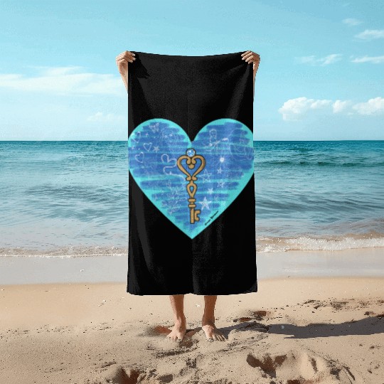 Girlhood in light blue Beach Towels