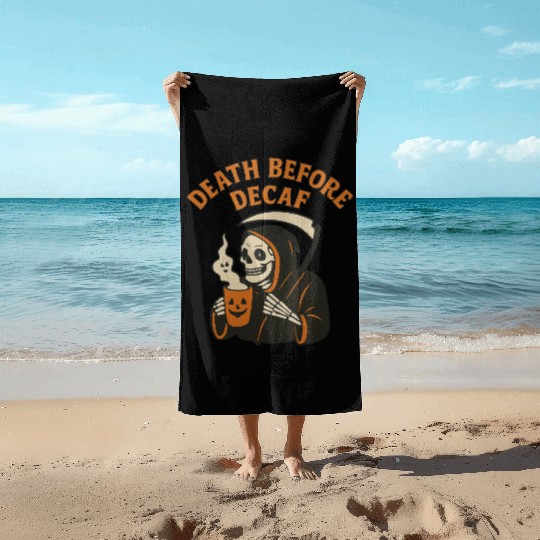 Funeral Halloween Tribute Beach Towels