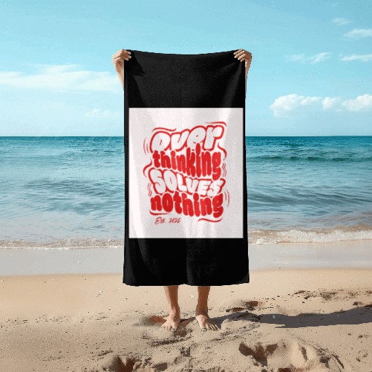 Positive Affirmation Illustration Beach Towels
