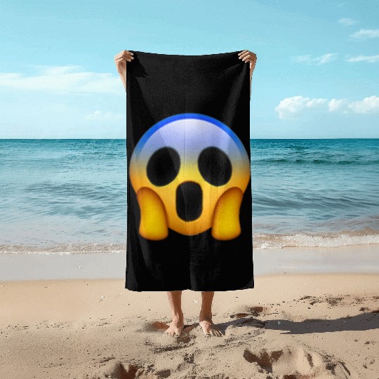 Expressive Scream Emmoticon Beach Towels