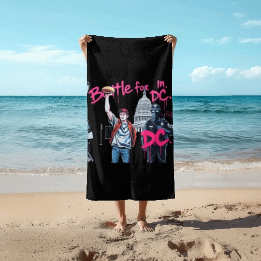 Free DC Sandwich Guy Banksy Style Street Art Beach Towels