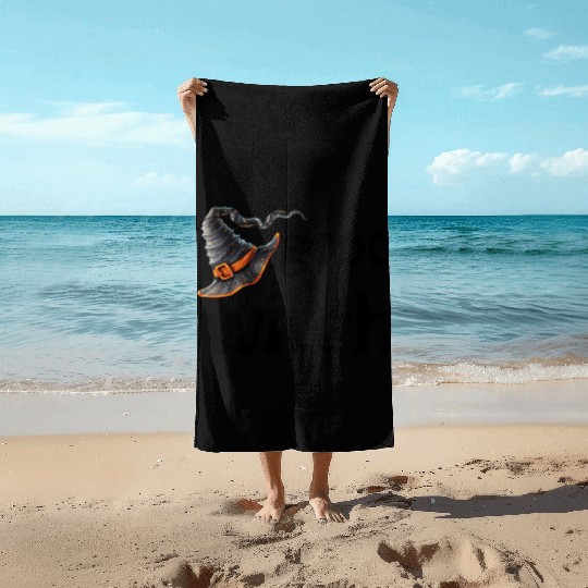 Enchanted Witch Hat with Stars Beach Towels