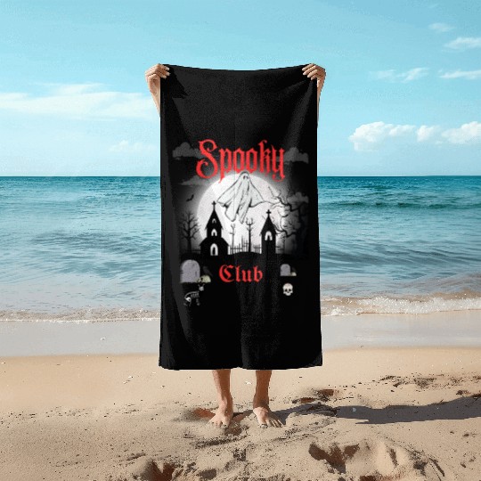 Spooky Club – Gothic Graveyard V Beach Towels