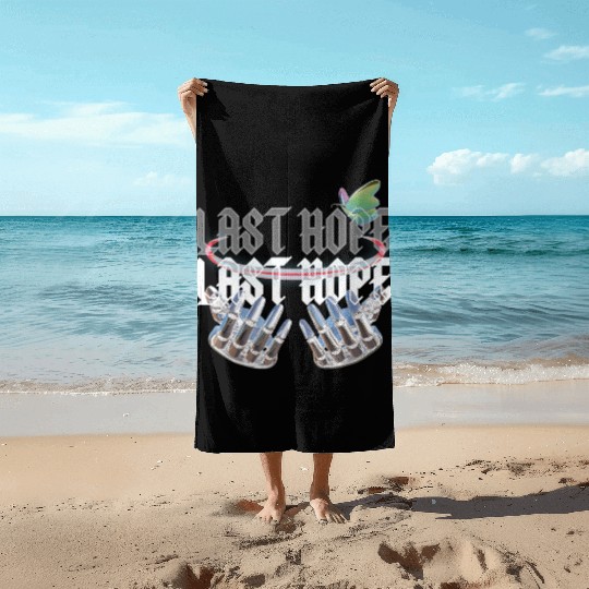 Last Hope Cyber Gothic Y2K Aesthetic Beach Towels