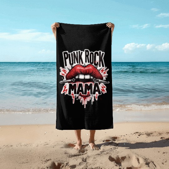 Heartbreaker Anthem Punk Rock Mama Beach Towels