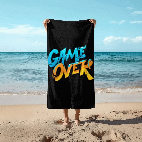 Graffiti Style Game Over Design Beach Towels