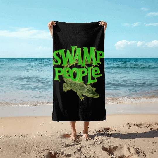 Swamp People Alligators Beach Towels