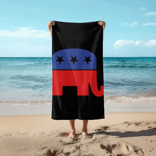 Republican elephant Beach Towels