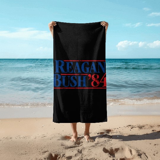 Distressed Reagan - Bush ’84 Beach Towels