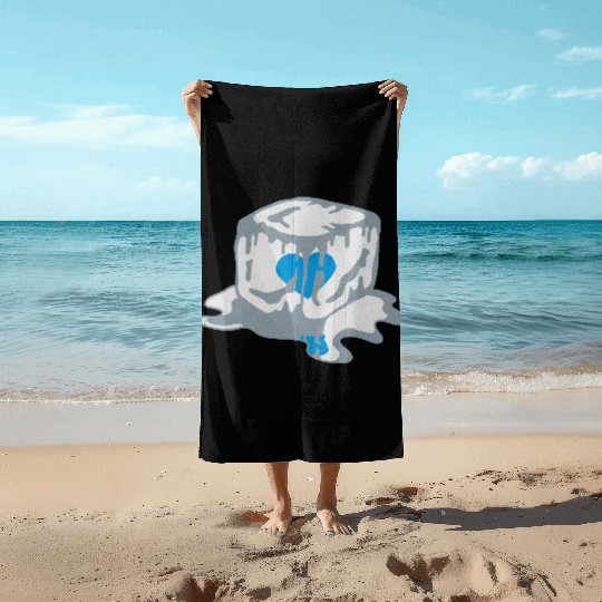 Ice Cube Heart Beach Towels