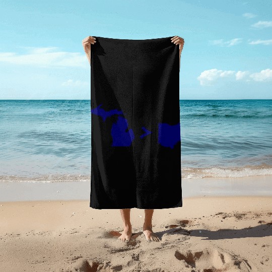 Funny Michigan Greater Than Ohio Beach Towels