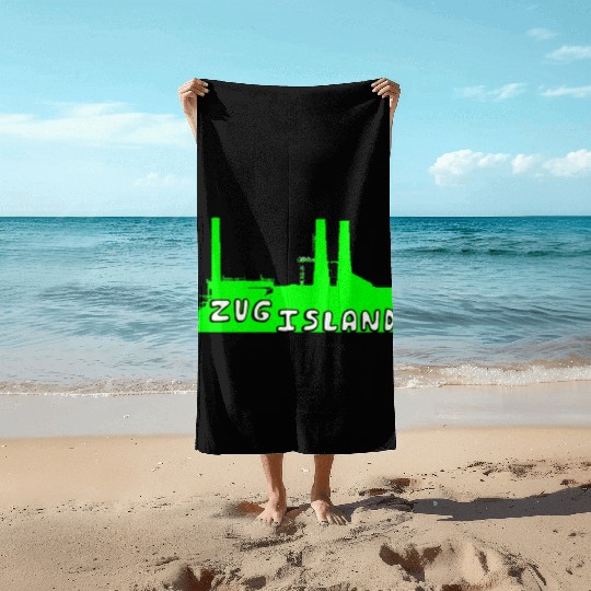 Zug Island Detroit River Industry Beach Towels