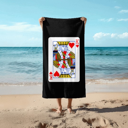 King Of Hearts Couple Beach Towels