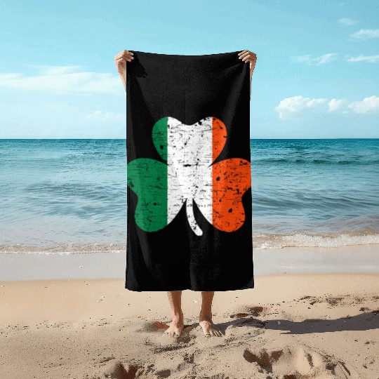 Ireland Shamrock Beach Towels