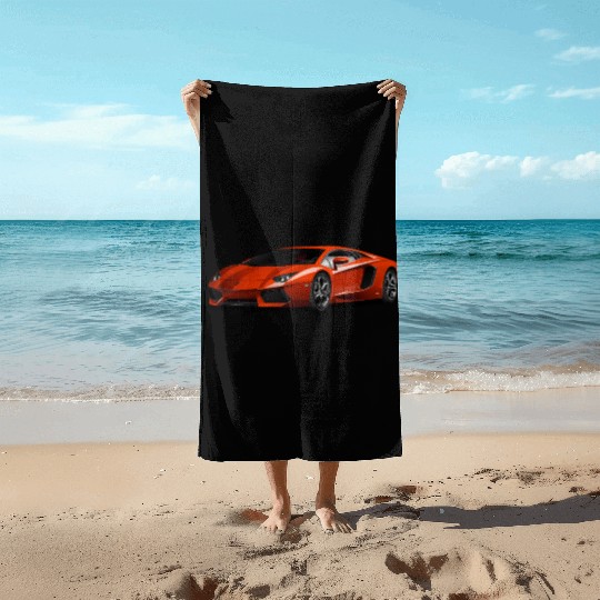Car red Beach Towels