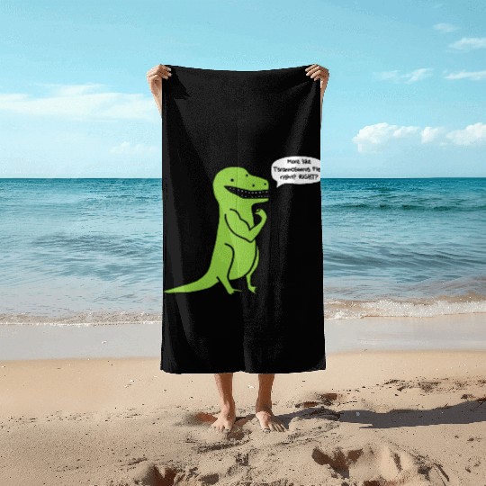 Funny gym t-rex Beach Towels
