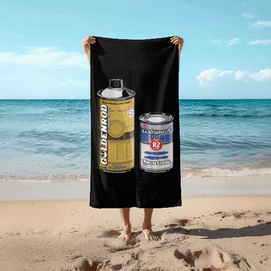 Funny Star Wars r2d2 and c3p0 parody Beach Towels