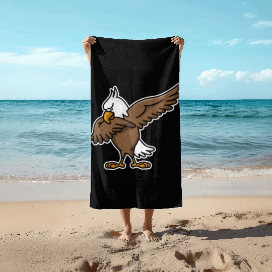 Dabbing dab proud American Eagle coat of arms Beach Towels