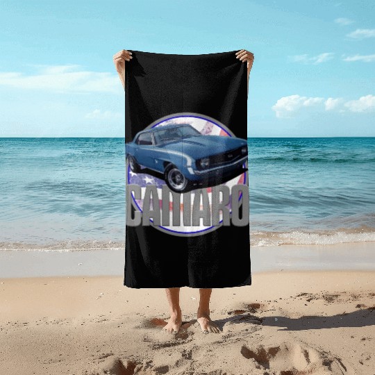 Bold Camaro in Blue Beach Towels