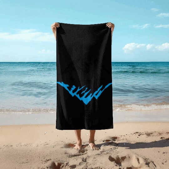 Canoe & Mountains, Reflection Beach Towels