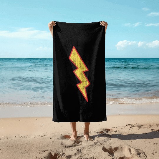 Vintage Lightning Bolt Beach Towels