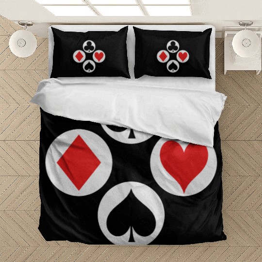 Poker Suits Circle Vector Bedding Sets
