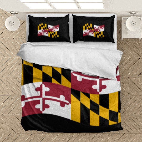 Waving Maryland Flag Bedding Sets