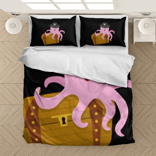 Treasure with pirate octopus Bedding Sets