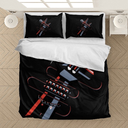 hard rock horns robot Bedding Sets