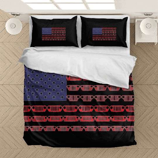 Flag of the United States jeep Bedding Sets